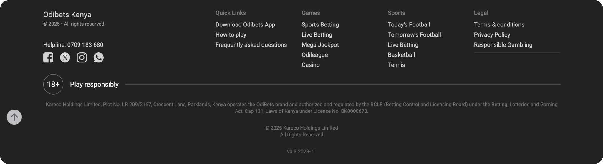 Odibet Kenya customer care and support information